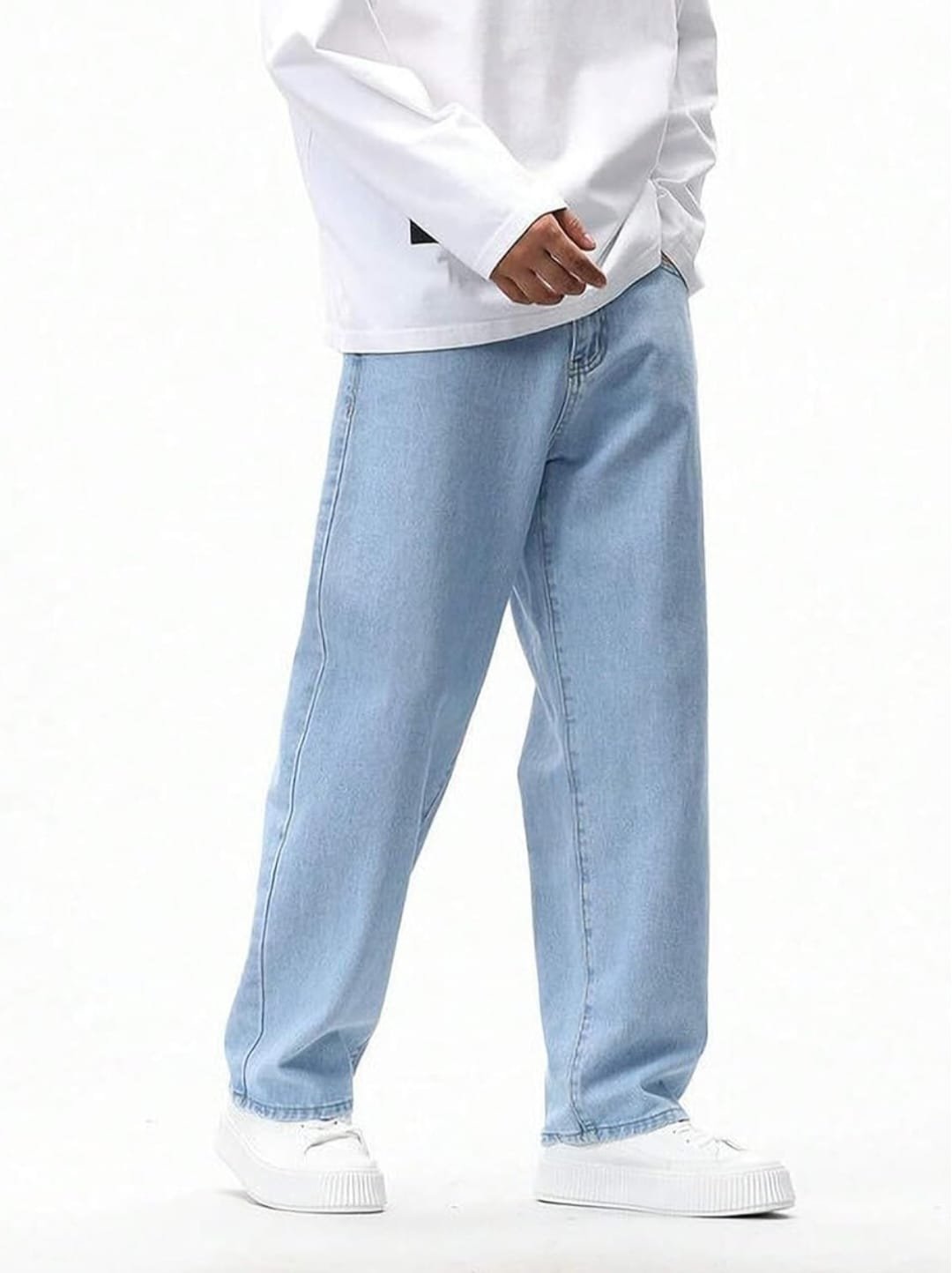 4 pocket blue baggy jeans denim - Image 5