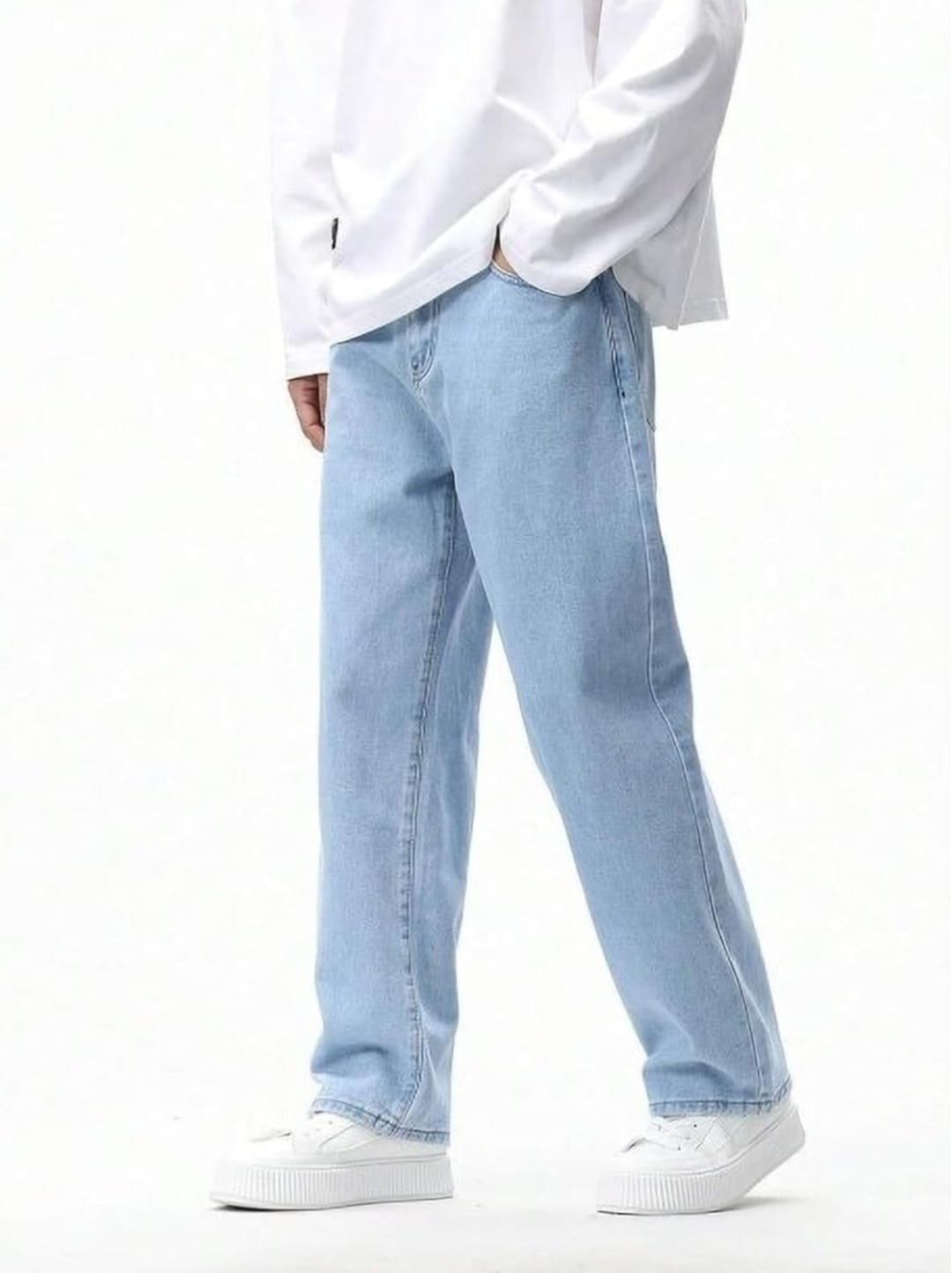 4 pocket blue baggy jeans denim - Image 6
