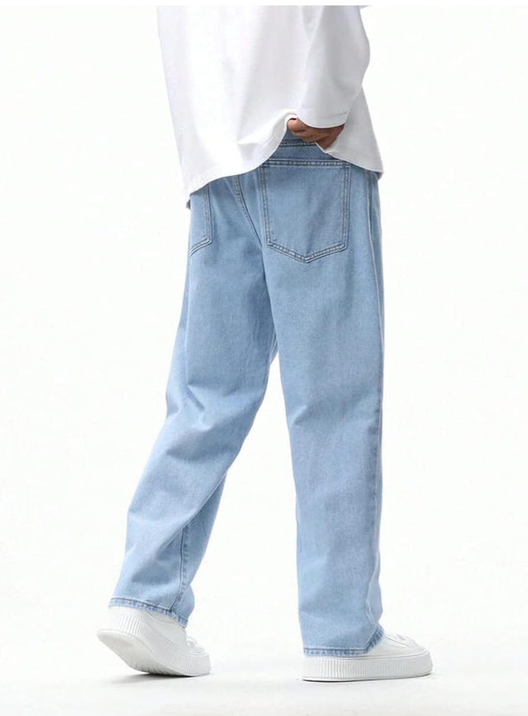 4 pocket blue baggy jeans denim